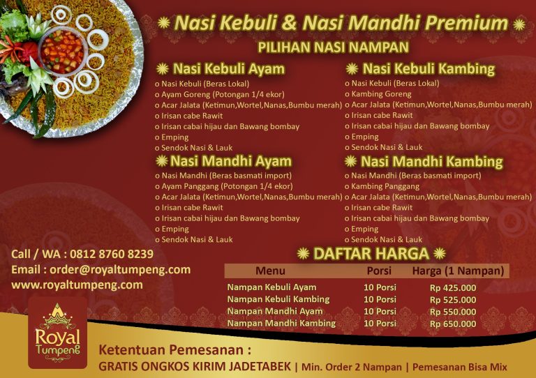 Menu Nasi Kebuli Nampan 2025