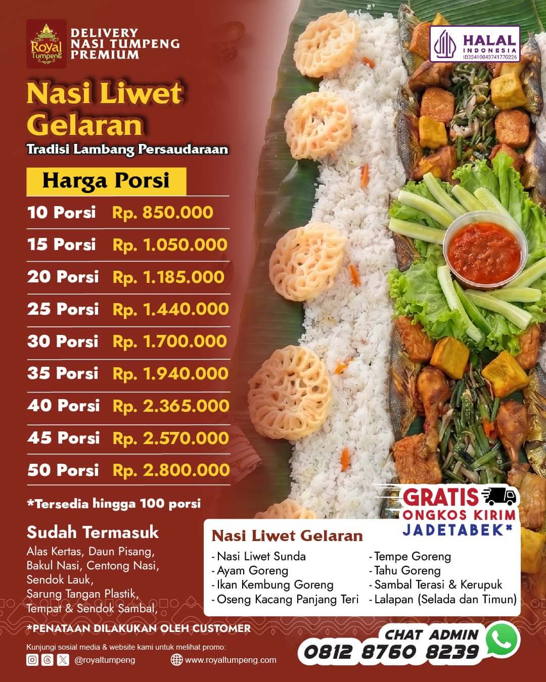 Harga Nasi Liwet Daun Pisang Harga Nasi Liwet Daun Pisang