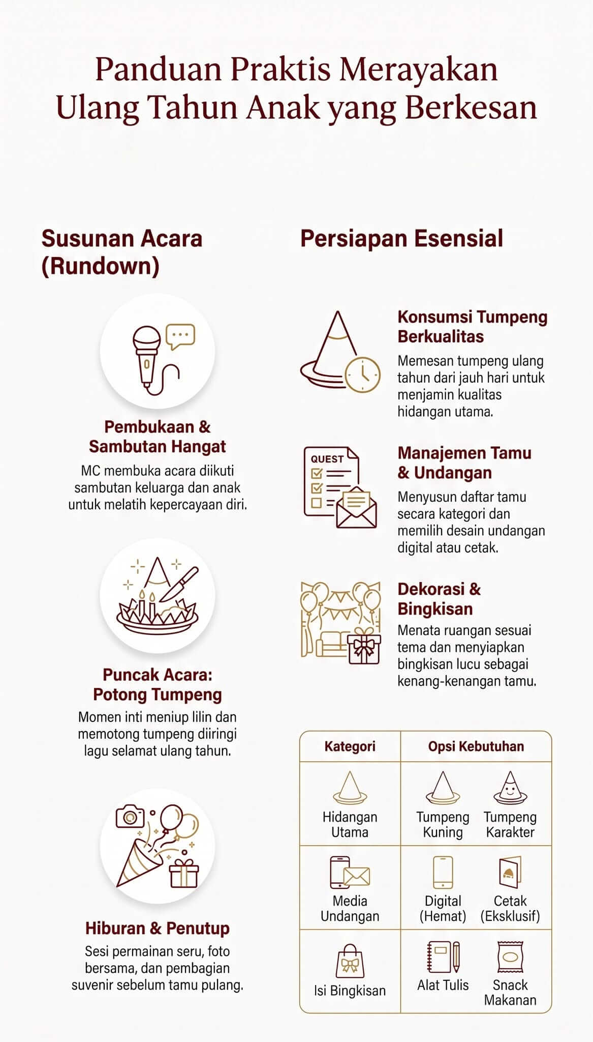 Susunan Acara Ulang Tahun Anak