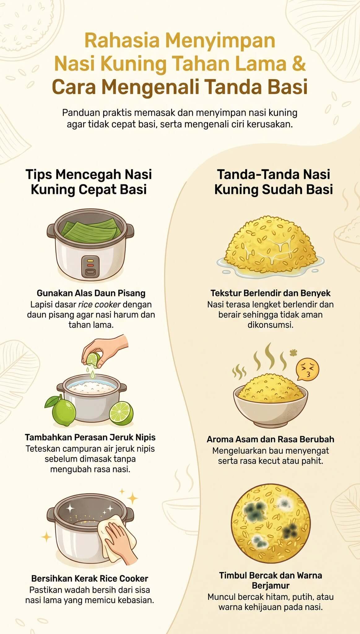 Cara Menyimpan Nasi Kuning Agar Tidak Cepat Basi Cara Menyimpan Nasi Kuning Agar Tidak Cepat Basi
