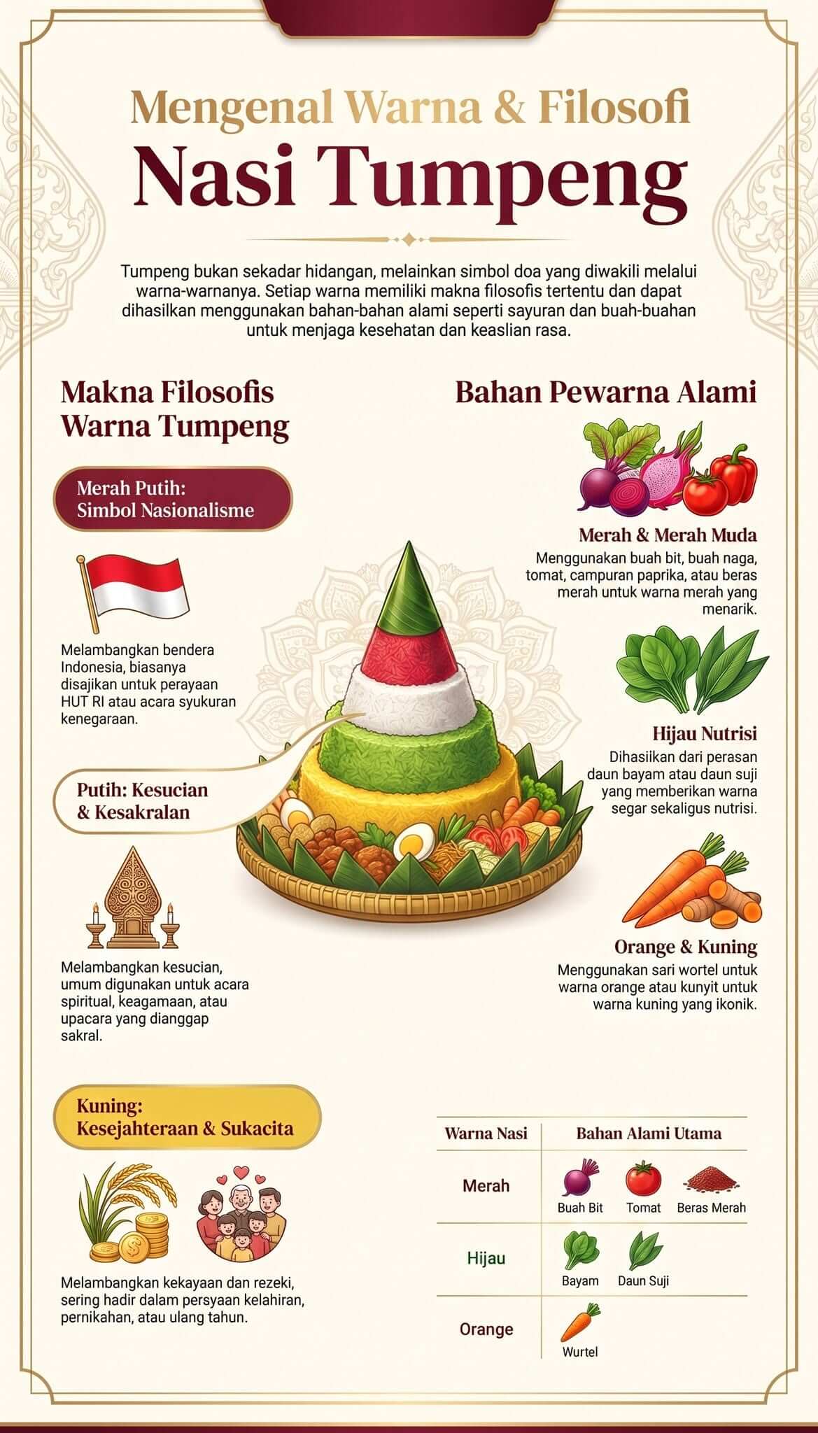 Nasi Tumpeng Warna Merah Nasi Tumpeng Warna Merah
