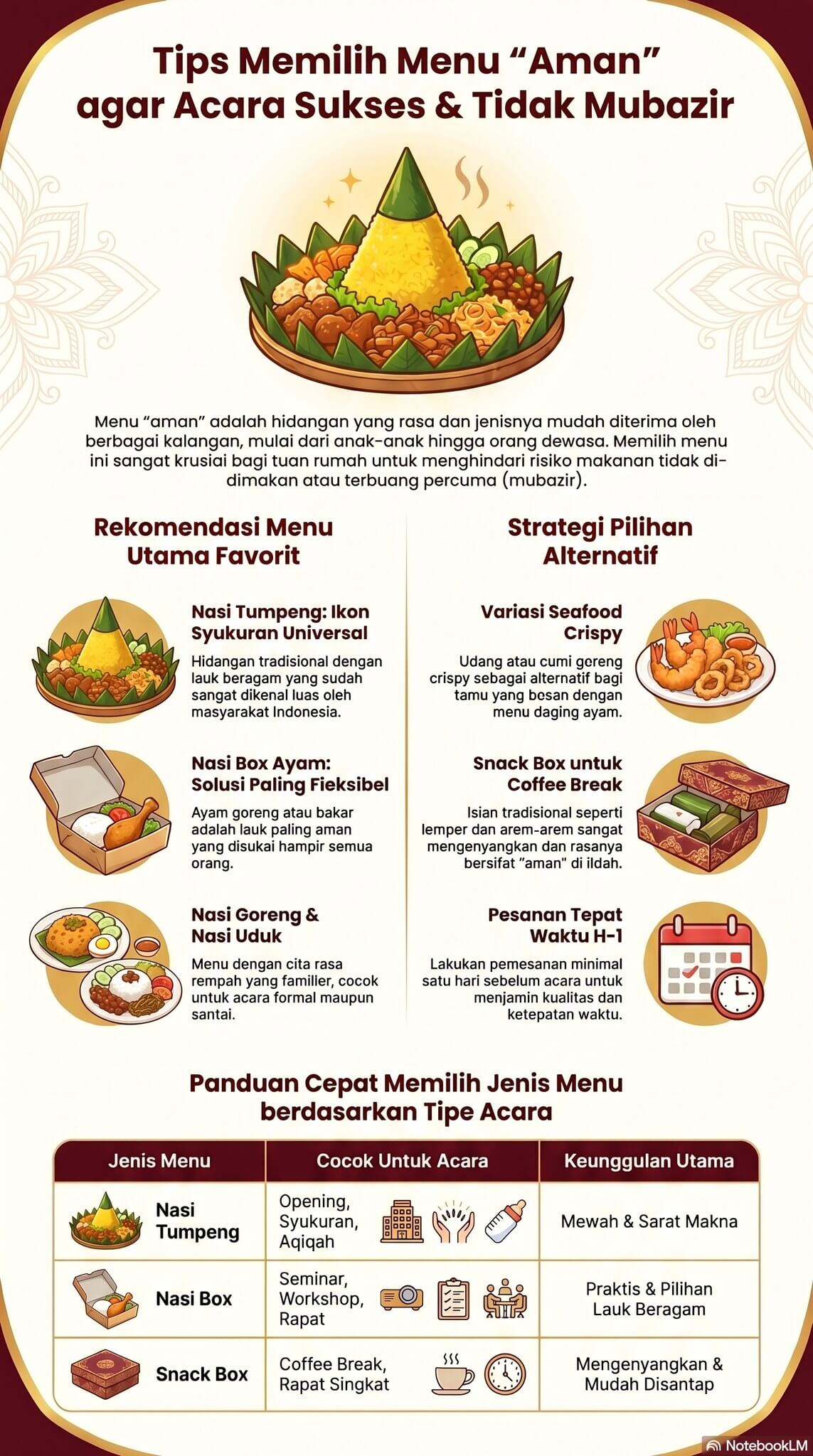 Menu Acara Paling Aman
