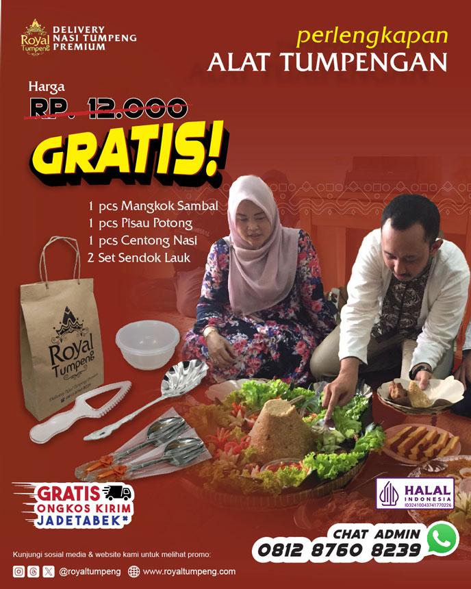prom gratis perlengkapan alat tumpeng