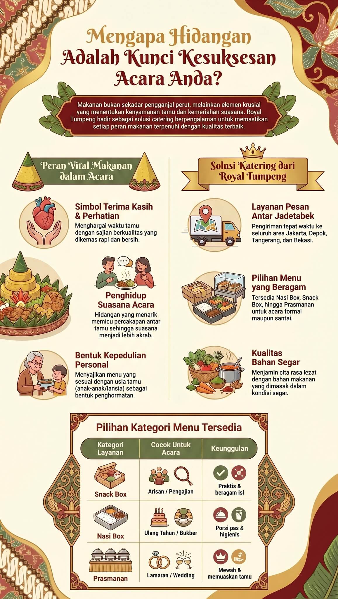Peran Makanan Acara Peran Makanan Acara