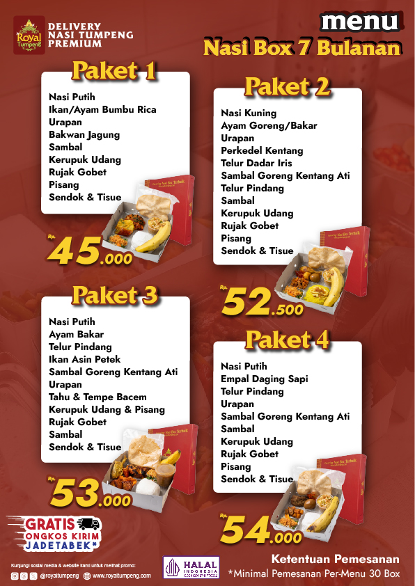 pesan nasi box 7 bulanan