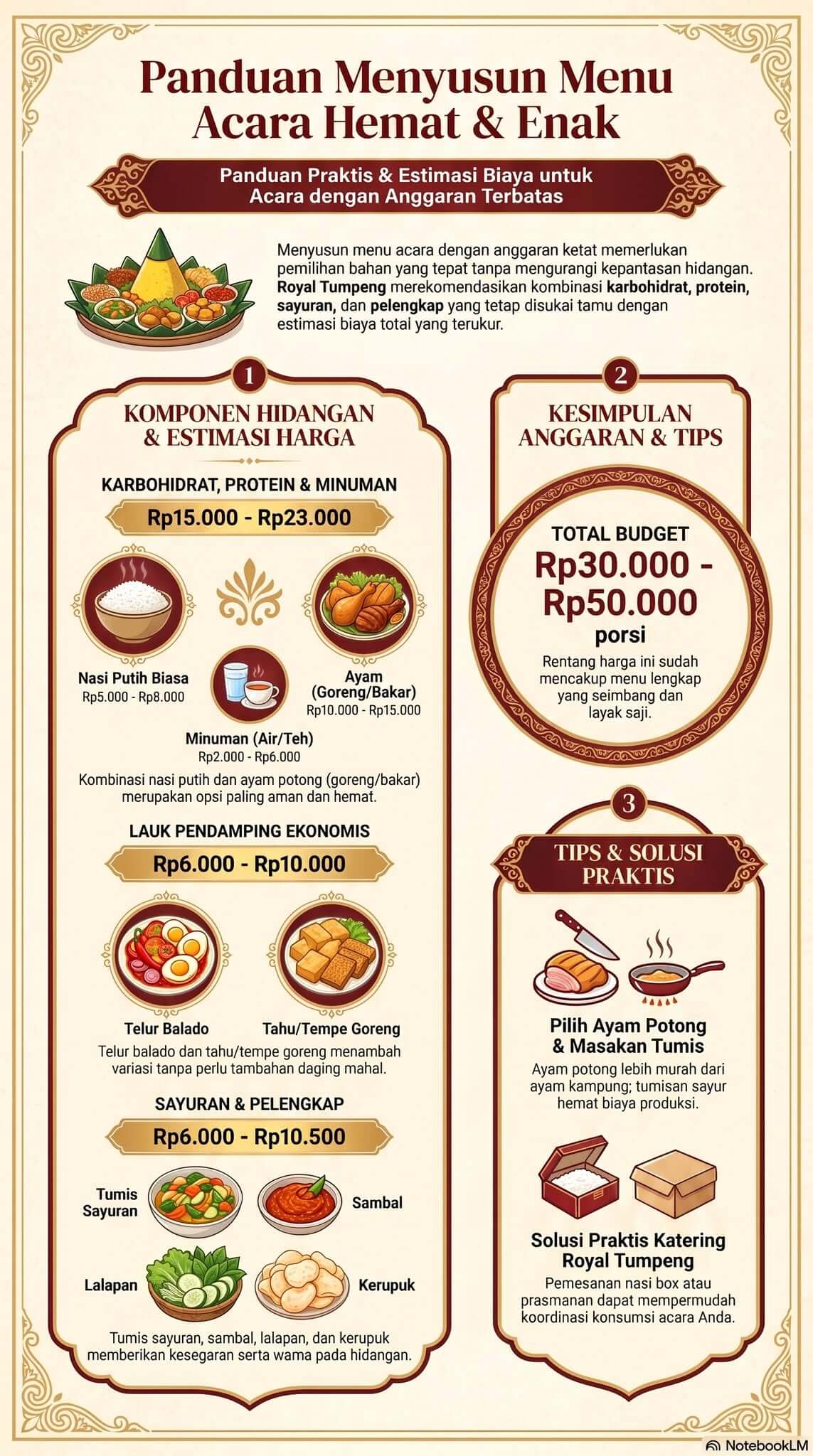 Menu Acara Murah