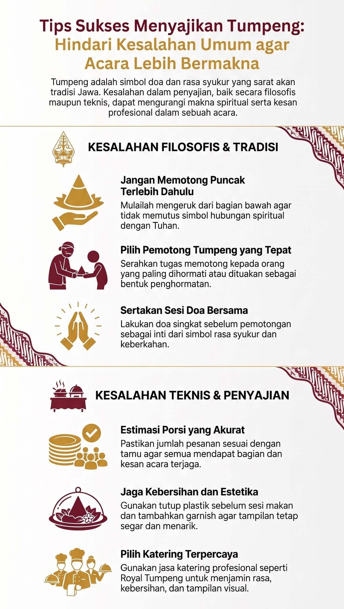 Kesalahan Menyajikan Tumpeng
